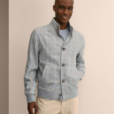 シルク／ウール グレンプラッド バルスターブルゾン | Brooks Brothers