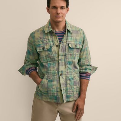 コットン マドラスパッチワーク シャツジャケット | Brooks Brothers