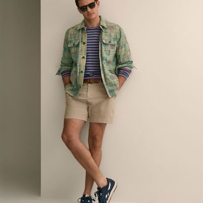 コットン マドラスパッチワーク シャツジャケット | Brooks Brothers