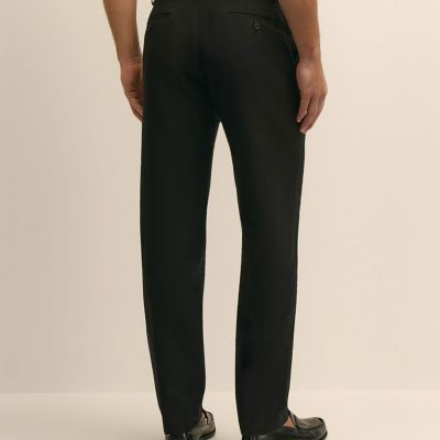 リネン／コットン プレーンフロントパンツ Regular | Brooks 