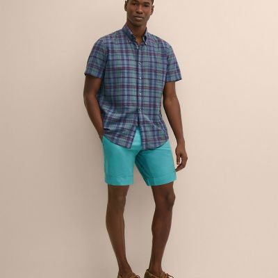リネン／コットン プレーンフロント 9inショーツ | Brooks Brothers