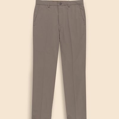 ポリエステル　ストレッチポプリン　プレーンフロント　チノパンツ　Ｓｌｉｍ