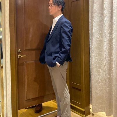 ポリエステル　ストレッチポプリン　プレーンフロント　チノパンツ　Ｓｌｉｍ