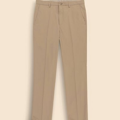 ポリエステル　ストレッチポプリン　プレーンフロント　チノパンツ　Ｓｌｉｍ