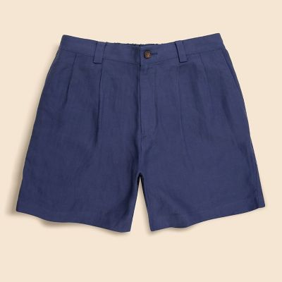 BLESS N°32 リネンコーティングワイドショーツ 再生繊維（セルロース）／リネン ヘリンボーン ショーツ | Brooks