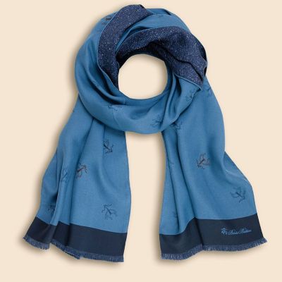 シルク GFロゴプリント リバーシブルスカーフ | Brooks Brothers