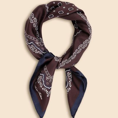 シルク GFロゴ／バンダナプリント スカーフ | Brooks Brothers