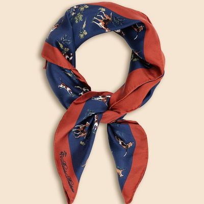 シルク ドッグ＆フォックスプリント スカーフ | Brooks Brothers