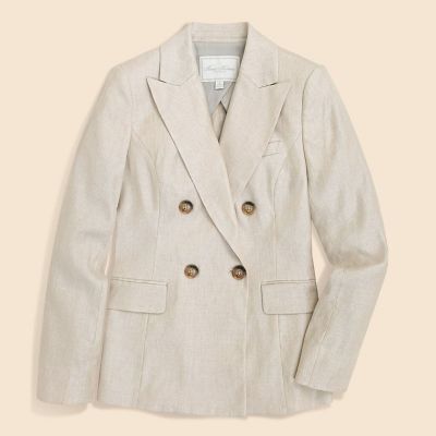 リネンブレンド ダブル4ボタン ピークトラペル ジャケット | Brooks