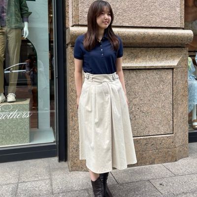 トゥモローランド ポリエステル コットン aラインスカート ロング