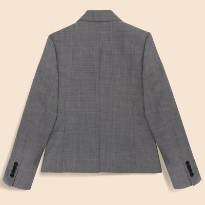 ポリエステル／ウール ピンヘッド シングル2ボタンジャケット
