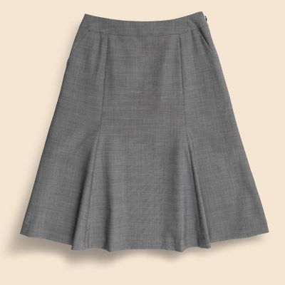 ＜Brooks Brothers＞ポリエステル／ウール　ピンヘッド　フレアスカート