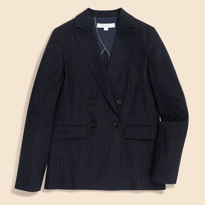 ＜Brooks Brothers＞リネンブレンド　ピンストライプ　ダブル４ボタン　ピークトラペルジャケット