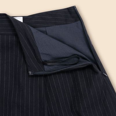 リネンブレンド ピンストライプ フレアスカート | Brooks Brothers