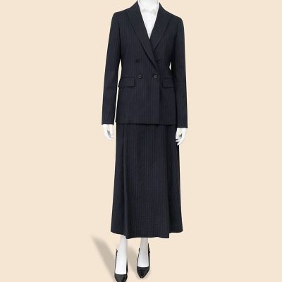 リネンブレンド ピンストライプ フレアスカート | Brooks Brothers