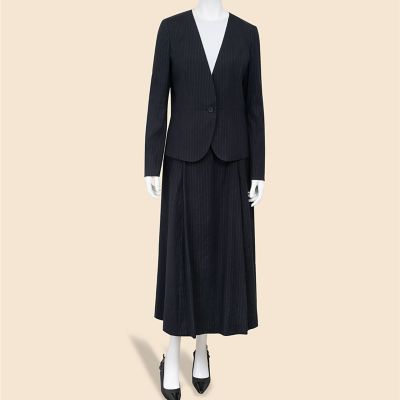 リネンブレンド ピンストライプ フレアスカート | Brooks Brothers