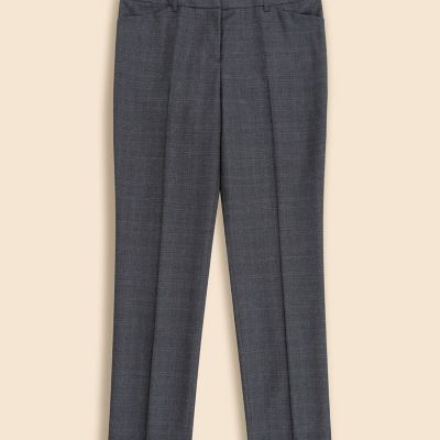 ウール グレンチェック クロップド ドレスパンツ | Brooks Brothers