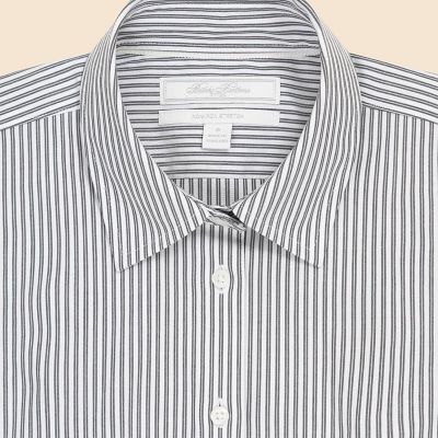 ストレッチコットン ドビー ストライプシャツ Fitted Fit