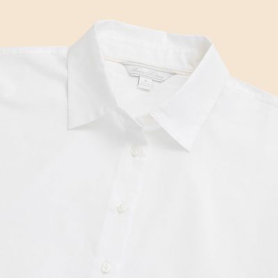 コットンサテン アイレット クロップドブラウス | Brooks Brothers