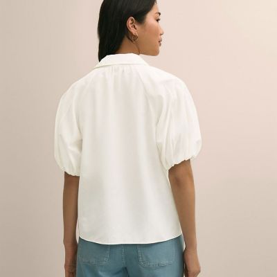 シルク／コットン バブルスリーブ ブラウス | Brooks Brothers 