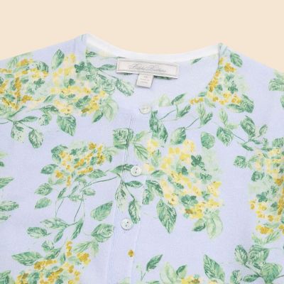 コットン フローラルプリント クルーネック カーディガン | Brooks