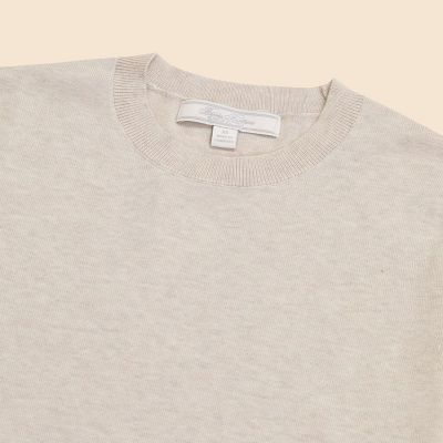 スーピマコットン クルーネック ショートスリーブセーター | Brooks