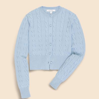 ＜Brooks Brothers＞スーピマコットン　ケーブル　クロップド　クルーネックカーディガン