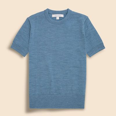 メリノウール ショートスリーブ クルーネックセーター | Brooks