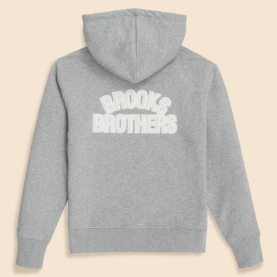 ＜Brooks Brothers＞コットンフレンチテリー　ＢＢロゴ　フルジップフーディー