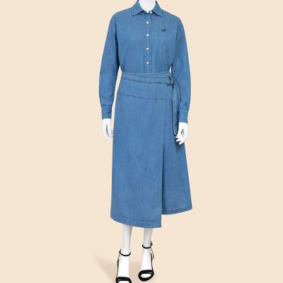 【月末限定お値下げ】 Rossa デニムブルー ロングコート新品同様 Double B Collection】 コットン ライトウェイト