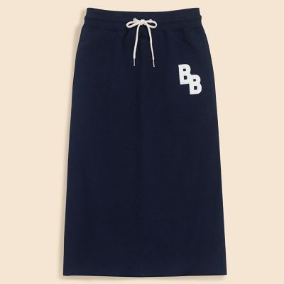 ＜Brooks Brothers＞コットンフレンチテリー　ＢＢロゴ　ミディスカート