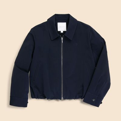 ＜Brooks Brothers＞【Ｄｏｕｂｌｅ　Ｂ　Ｃｏｌｌｅｃｔｉｏｎ】ポリエステル　ＢＢロゴ　クロップド　ジップブルゾン