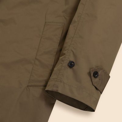 ポリエステル ハイカウントツイル パッカブル ベルテッドロングコート