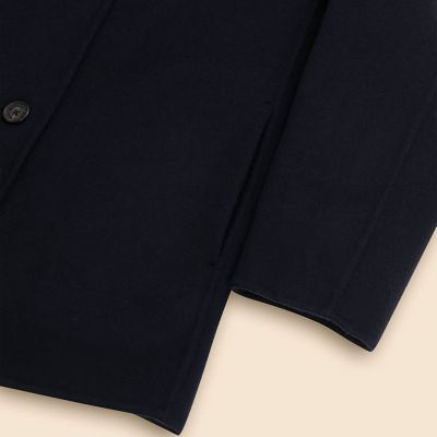 ウール ダブルフェイス ショールカラー ショートコート | Brooks