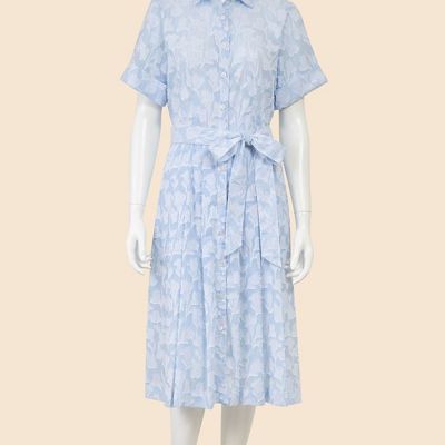 ＜Brooks Brothers＞コットン　ジャカード　ショートスリーブシャツドレス