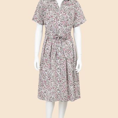 Pedestal dab dne brrrsos着用　polo ロンt s コットンサテン ボタニカルプリント ショートスリーブ シャツ