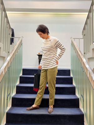 ブルックスレディースチノパン BROOKS BROTHERS チノパン ストレッチコットン フラットフロント