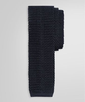 美品✨　ブルックスブラザーズ ニットタイ　ネクタイ　ロゴ刺繍　ソリッド　紺 シルク ソリッド ニットタイ | Brooks Brothers/ブルックス
