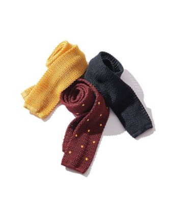 新品未使用　ブルックスブラザーズ ニットタイ ボルドー イタリア製 シルク ドット ニットタイ | Brooks Brothers Japan (ブルックス