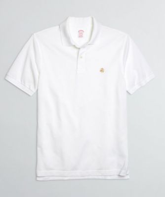 新品 Brooks Brothers 高級100% ピマコットン 半袖ポロ　白 新品 Brooks Brothers 高級100% ピマコットン 半袖ポロ 白 GF