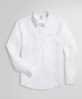 ＜Brooks Brothers＞アイリッシュリネン　ソリッド　カジュアルシャツ　Ｒｅｇｕｌａｒ　Ｆｉｔ