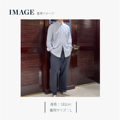 ストレッチオックスフォード GFロゴ カジュアルシャツ