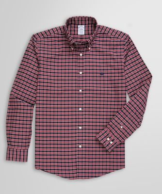 ＜Brooks Brothers＞ロングスリーブ　ウィンドウペイン　カジュアルシャツ　Ｒｅｇｕｌａｒ　Ｆｉｔ