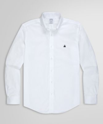 ＜Brooks Brothers＞スーピマコットン／ポリエステル　４６ゲージニット　オックスフォード　カジュアルシャツ　Ｒｅｇｕｌａｒ　Ｆｉｔ
