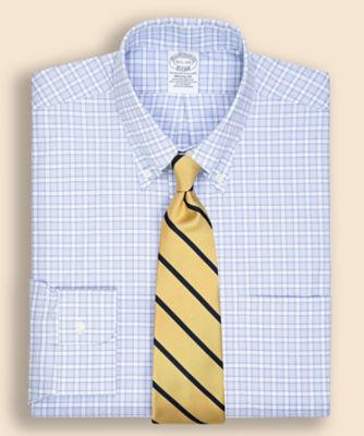 ＜Brooks Brothers＞スーピマコットンストレッチ　ブロードクロス　チェック　ドレスシャツ　Ｒｅｇｕｌａｒ　Ｆｉｔ