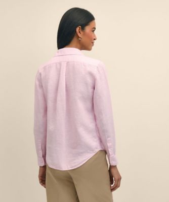 ＜Brooks Brothers＞アイリッシュリネン　シャツ　Ｃｌａｓｓｉｃ　ＦＩｔ