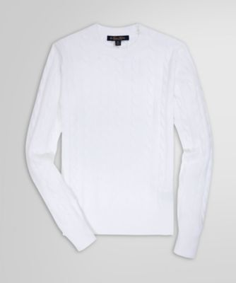 スーピマコットン ケーブルクルーネックセーター | Brooks Brothers