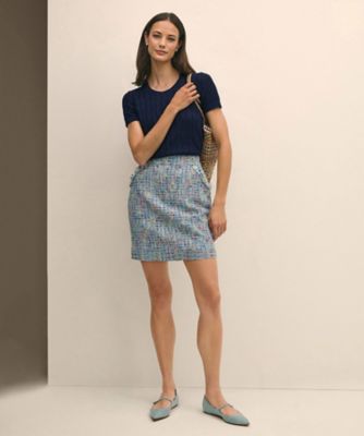 リネン ケーブル ショートスリーブセーター | Brooks Brothers