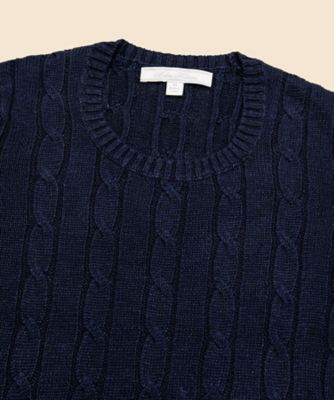 リネン ケーブル ショートスリーブセーター | Brooks Brothers