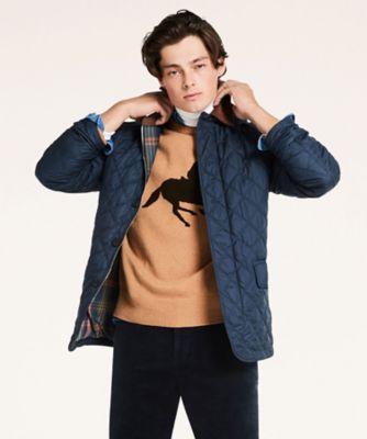 Brooks Brothers ネイビー ウオーキングコート ポリエステル キルティング ウォーキングコート | Brooks